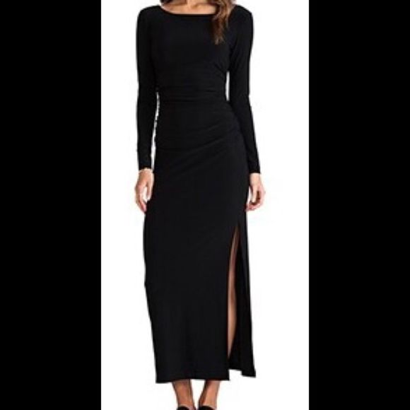 Norma Kamali Dresses & Skirts - 𝅺REVOLVE Norma Kamali Long Sleeve Shirred Waist Maxi Dress